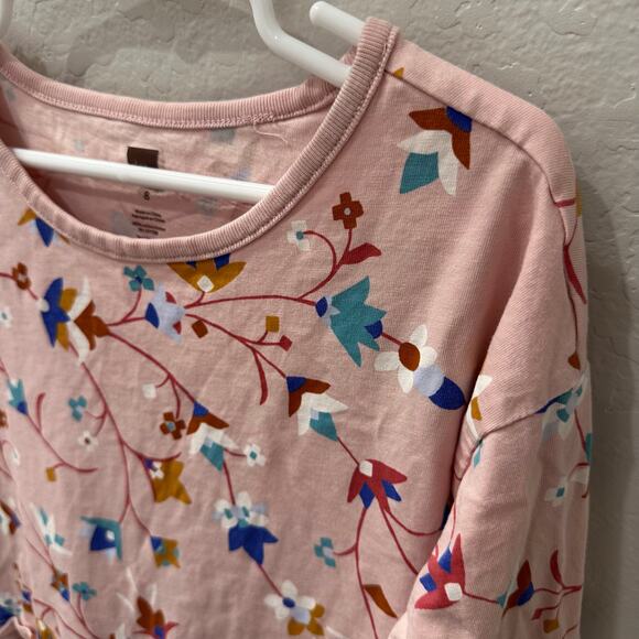 Tea Collection Pink Floral Long Sleeve Dress - Picture 2 of 4